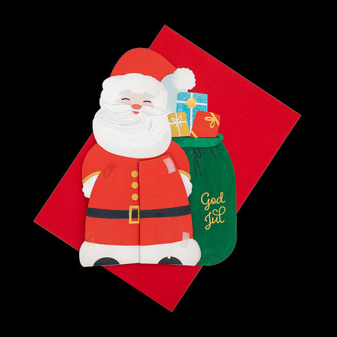 Julkort Tomte Pompom Pop-up