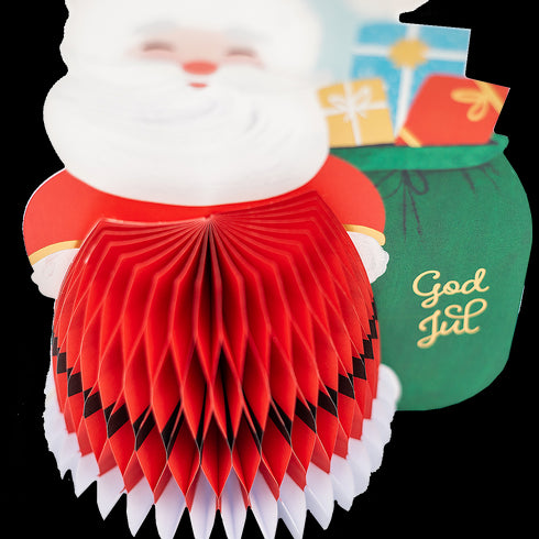 Julkort Tomte Pompom Pop-up