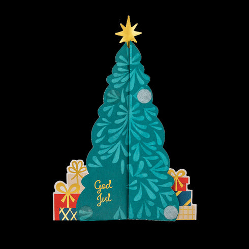 Julkort Gran Pompom Pop-up